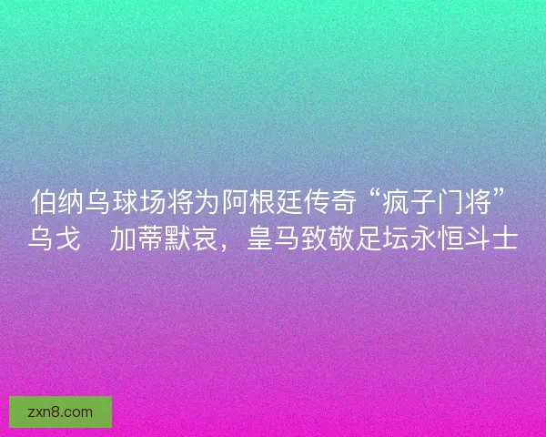 伯纳乌球场将为阿根廷传奇 “疯子门将” 乌戈・加蒂默哀，皇马致敬足坛永恒斗士
